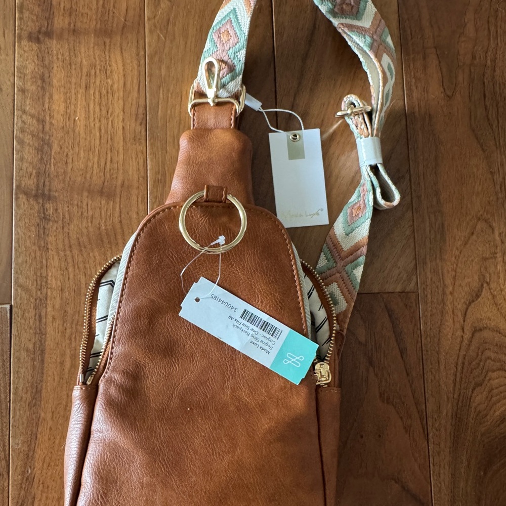 Brown Leather Sling Bag
